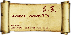 Strobel Barnabás névjegykártya